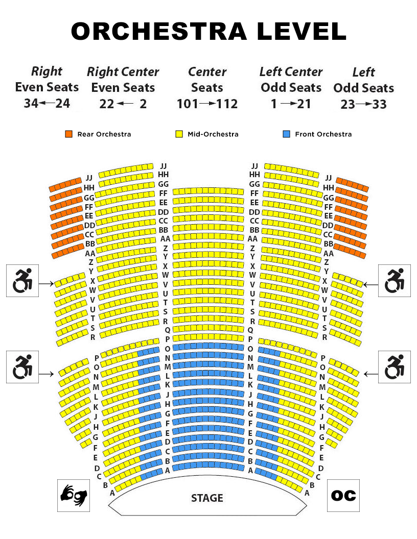 Seating Chart Auditorium Theatre
